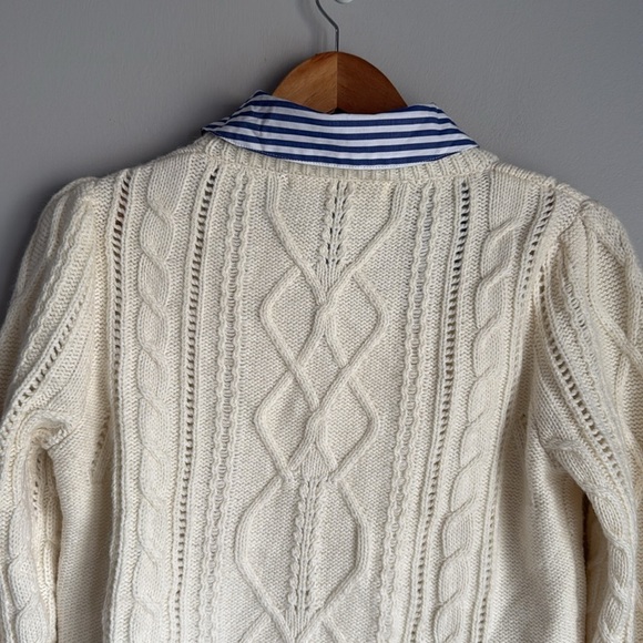 NEW Veronica Beard Surrey Cable Knit Pullover Sweater Cream - Picture 14 of 17